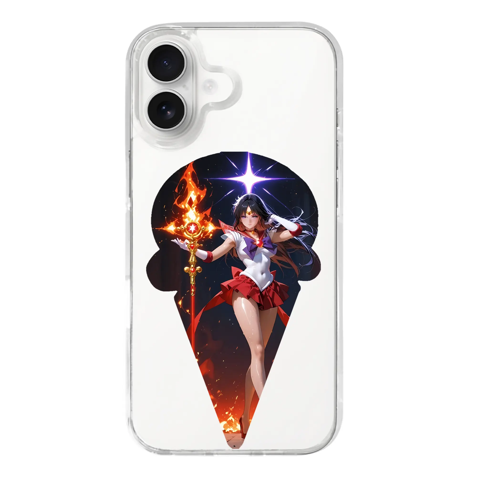 美少女戦士セーラームーン グッズ 火野 レイ - iPhone 17シリーズ 透明スマホケース – 薄型・耐衝撃・精密フィット保護カバー